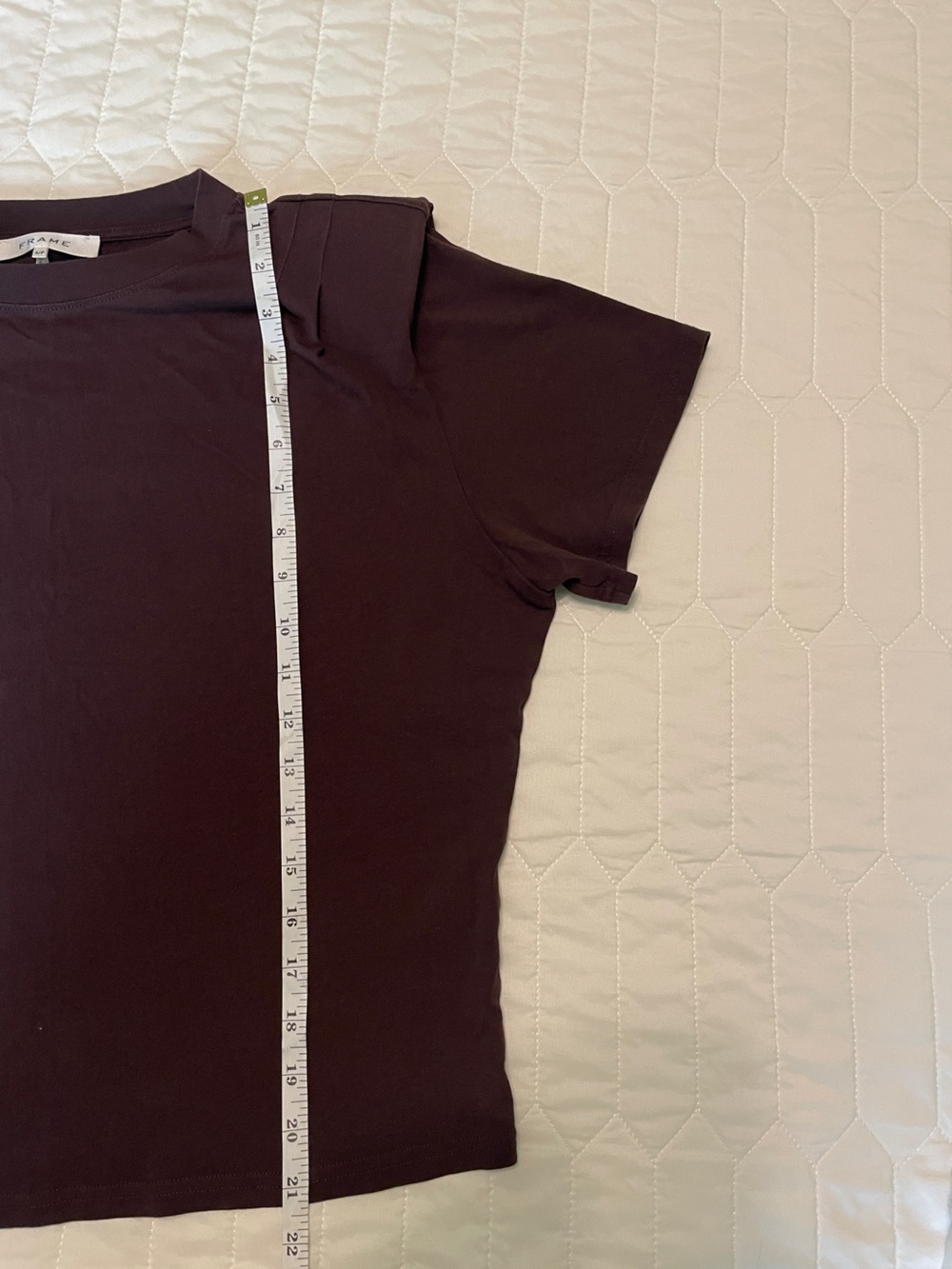 FRAME Ruched Puff Sleeve Tee Small - Picture 5 of 7